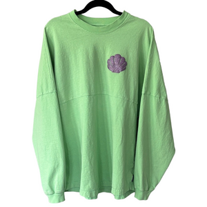 Disney Little Mermaid Ariel Mint Green Long Sleeve Tee Coastal Cottagecore